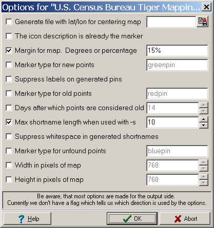 Advanced options to most inputs and outputs Suboptions can be specified
